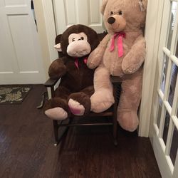 Large Stuffed Bear Still Available ( Monkey Sold)
