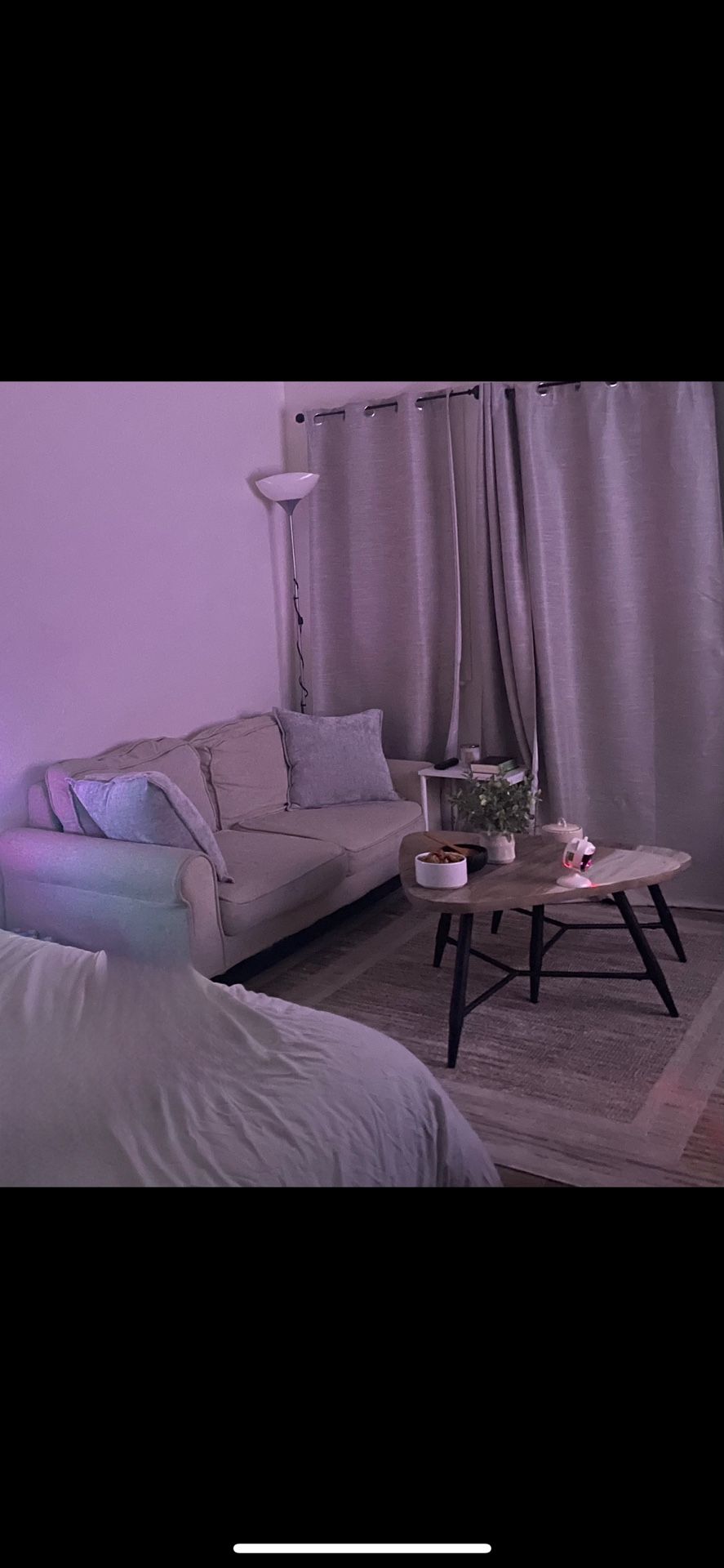 Couch, Coffee Table, Rug