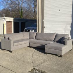 Brand New Grey Bench Seat Sectional 🛋️