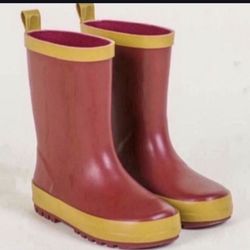 NEW Kids Coco village Rain Boot (size 3) Matching Rain Hat And Umbrella Available $20 Each 