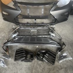 Complete Front Bumper Assembly With Grilles Chrome Molding And Fog Assembly Kit For 2016 2017 2018 Lexus ES ES350 350
