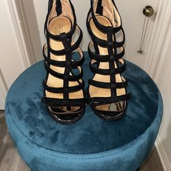 Coach Lavania Black Suede Zip Strap 9.5 B