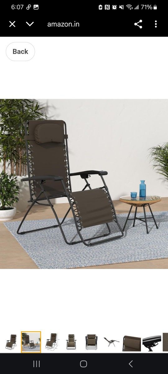 πͺ 2x Sports Infinity Oversized Zero Gravity Chairs β Brown β Original Price $95 Each