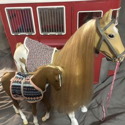 Our Generation Horse trailer & Horses