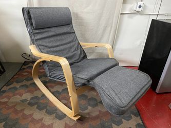 SONGMICS Modern Dark Grey Reclining Rocking Armchair