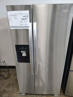 Whirlpool 21cu.side by side refrigerator