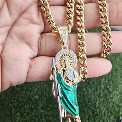 I Deliver I Ship 14k Gold Plated Chain And Pendant