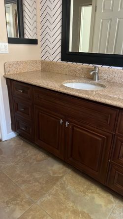 72” Vanity with Granite top and sink!!