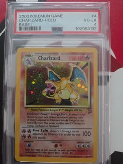 Charizard base set 2 halo PSA 4