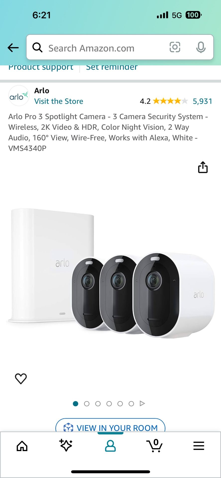 ARLO Pro 3 Spotlight Camera’s - 5 Cameras System - 2K Video + HDR