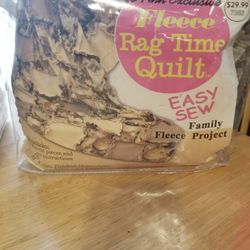 Fleece Rag Time Quilt, Easy sew