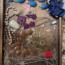 Lot of 13 Statement Piece Necklaces - Costume Jewelry