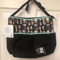 Baby Boom Diaper Bag Black Animal Print One Size NWT