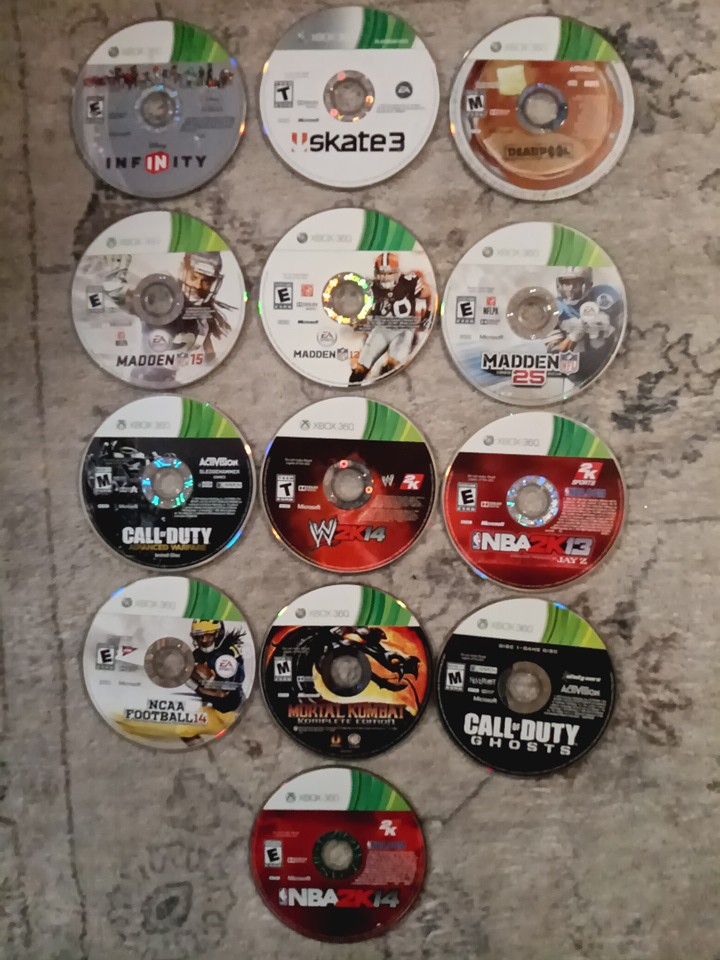 (13).   Xbox 360 Games 