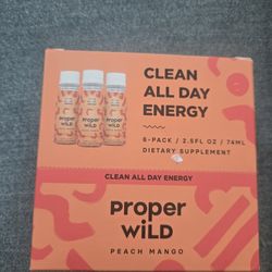 Proper Wild Energy Shot Peach Mango, 2.5oz - Qty 6 3/2026