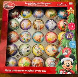 Hallmark Disney Countdown-to-Christmas Fillable Ornament Set