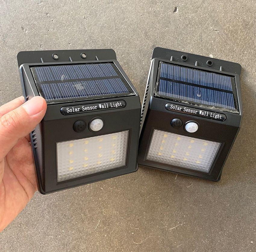 (NEW) $15 Solar LED Lights Wireless Waterproof Security Sensor Lighting (2 pack)