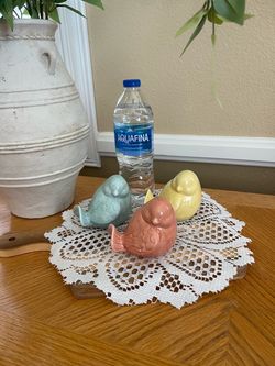 Ceramic Bird Figurines Set of 3