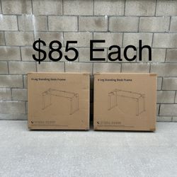 NEW White Electric Dual-Motor Height Adjustable 4-Leg Standing Desk Frame ONLY *$85 Each*