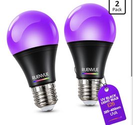 2 Pack LED Black Light Bulbs