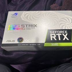 RTX 3090 24gig ROG Strix Gaming graphics card, white edition