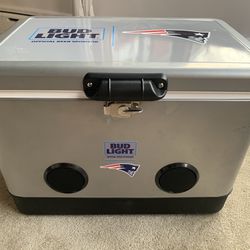 Patriots Cooler With Bluetooth Speakers