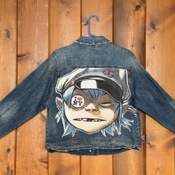 Custom Handmade Gorillaz Denim Jacket – Universal Thread (Women’s Medium)