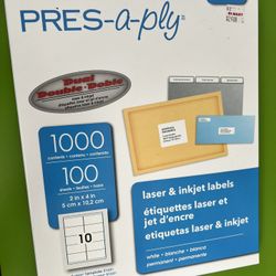 2”x4” Labels For Printer Press Apply 1000 Stickers 