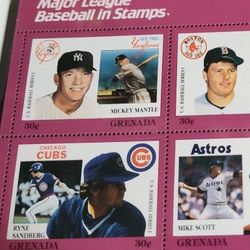 MLB Baseball US Stamps Unopened From 90s