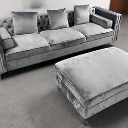 Tufted Sofa + Ottoman 🚚 FREE DELIVERY 🚚
