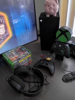 Xbox Series X Bundle and Accessories + Samsung TV