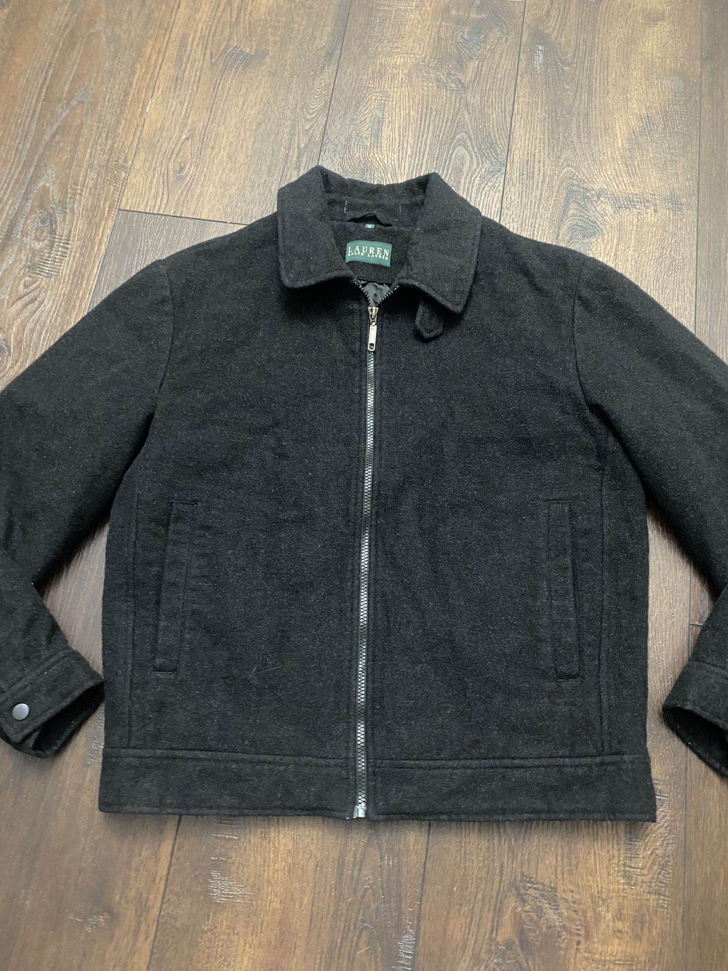 Men’s Dark Gray Pea Coat Jacket Size Medium By Ralph Lauren #15
