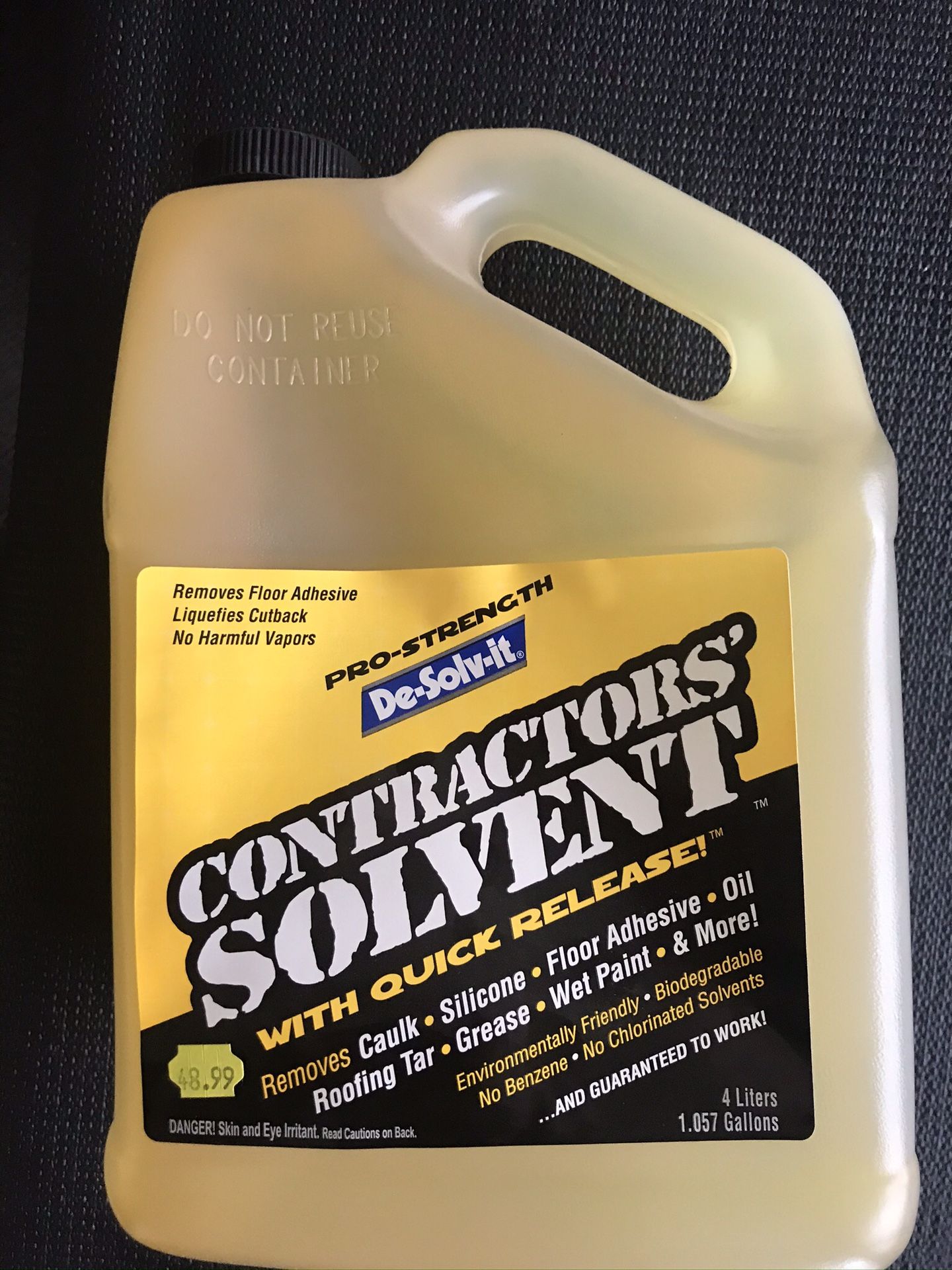 Concentrated Solvent New paid $50
