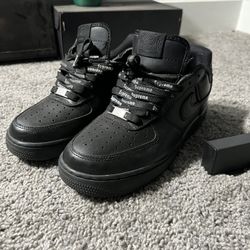 Black Supreme Af1 Used Size 8 No Box