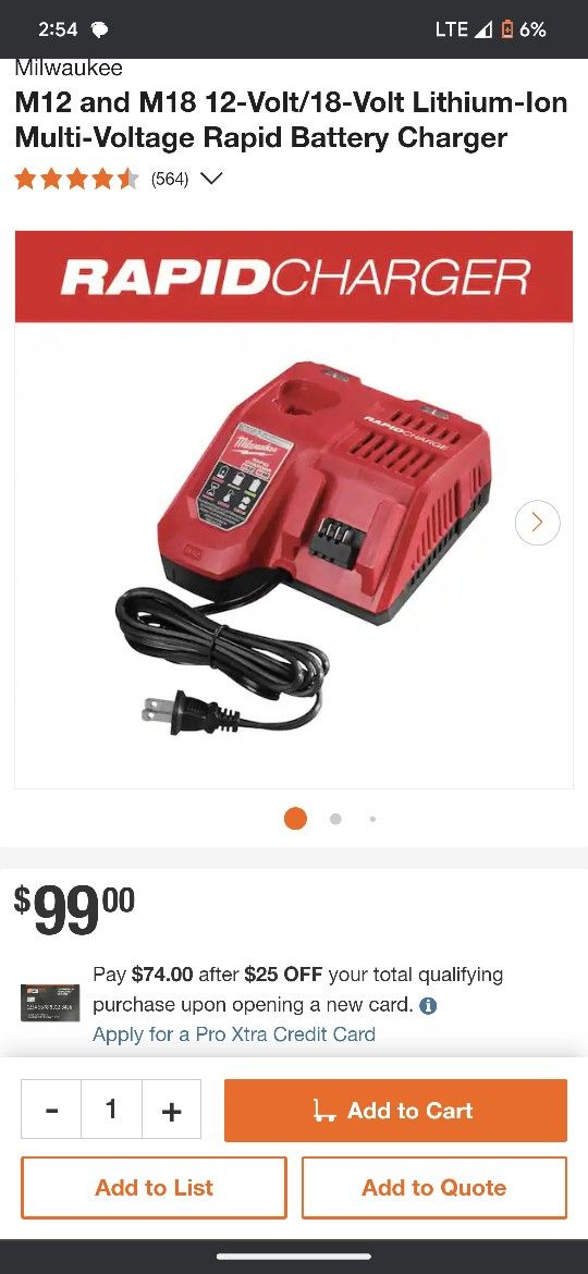 Milwaukee Rapid Charger W/ M18 And M12 Ports