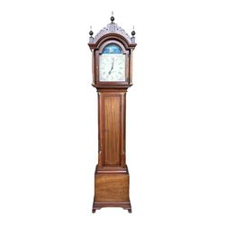 Colonial Aaron Willard Mahogany Grandfather Clock