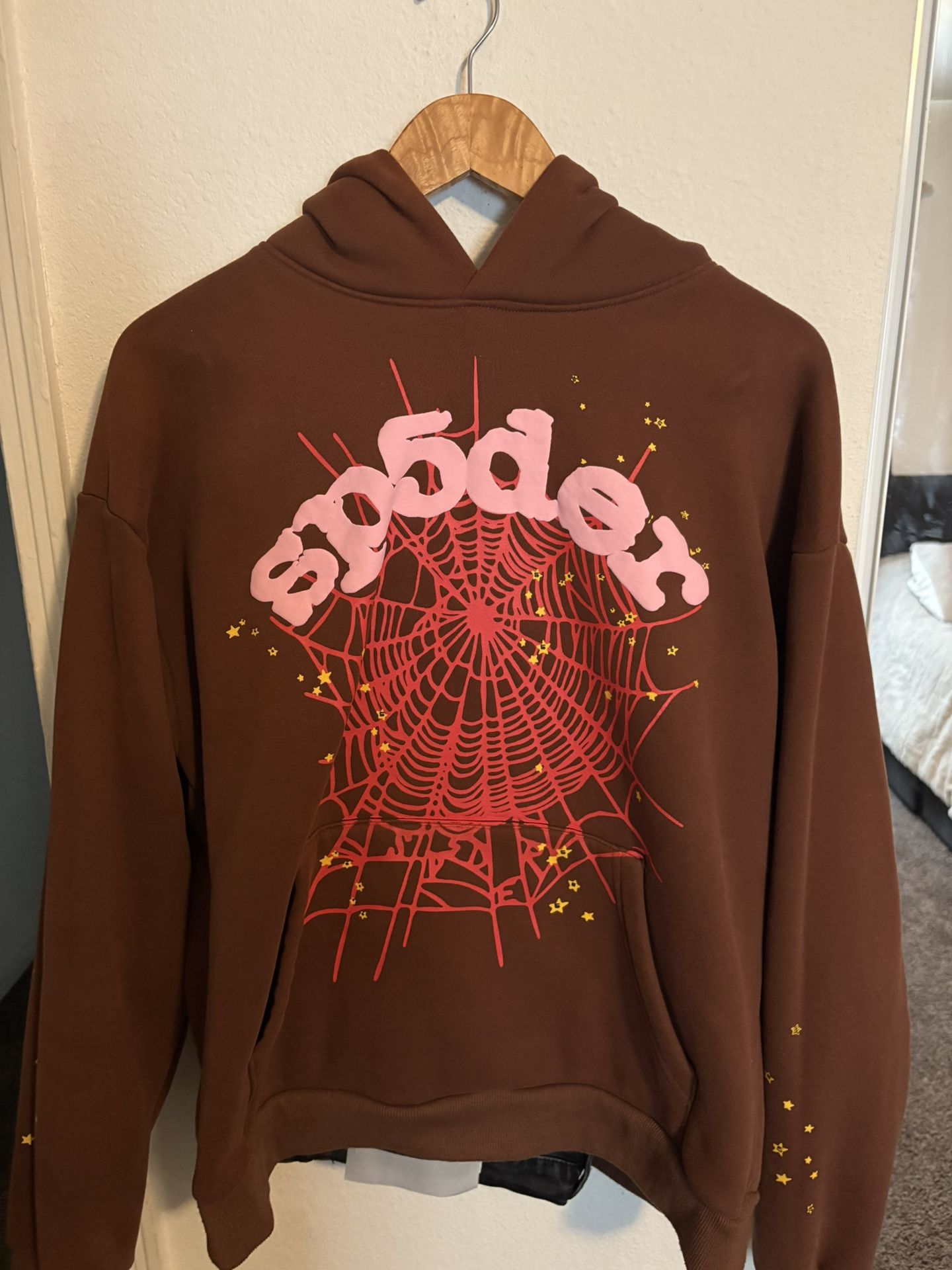 SP5DER Hoodie Brown Pink