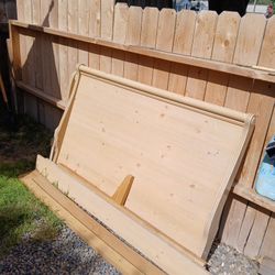 Bed Frame.  Head Board, Footboard, Rails.  All Wood