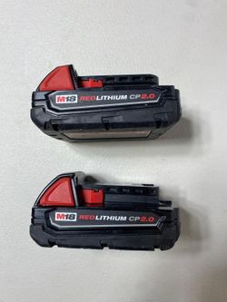 Milwaukee M18 REDLITHIUM CP2.0 18V Batteries – 2 Pack
