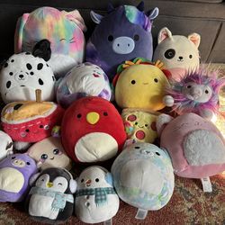 Squishmallow Large Lot Plush Stuffed Animals Food Cute! Nice Variety