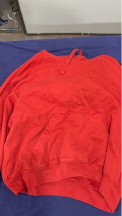 Red cropped hoodie size xl
