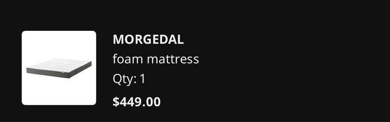 IKEA King Size MORGEDAL Foam Mattress