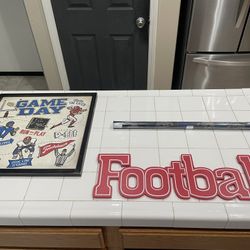 Football Theme Decor Sold As A Bundle For $10