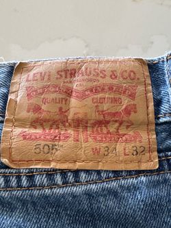 Mens’ Levi Strauss Regular Fit 505, W34 L 32