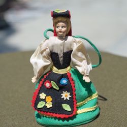 1950s Handmade Cloth Doll Purse