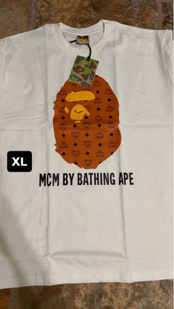 MCM x BAPE A Bathing Ape White T-Shirt XL