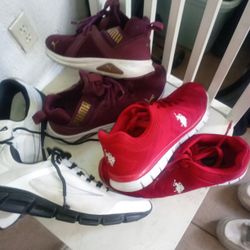 3 Pairs Of Men's Tennis Shoes, Fila, US Ass Puma. Like New 