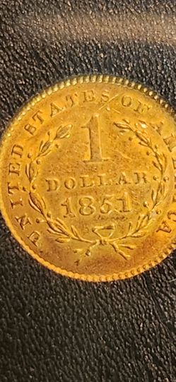 1851 $1 Gold Liberty Coin-Extremely Fine