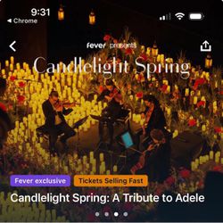 Candlelight Tribute To Adele 2 Tickets 5/25