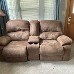 ***FREE***Brown Rocking Reclining Loveseat